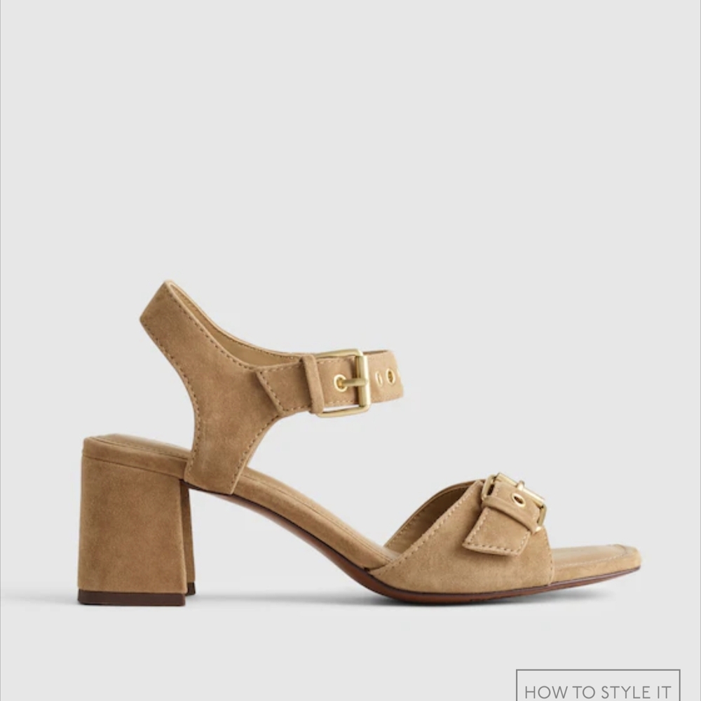 Madewell The Neeka Ankle-Strap Heeled Sandal tawny khaki - Picture 2 of 4